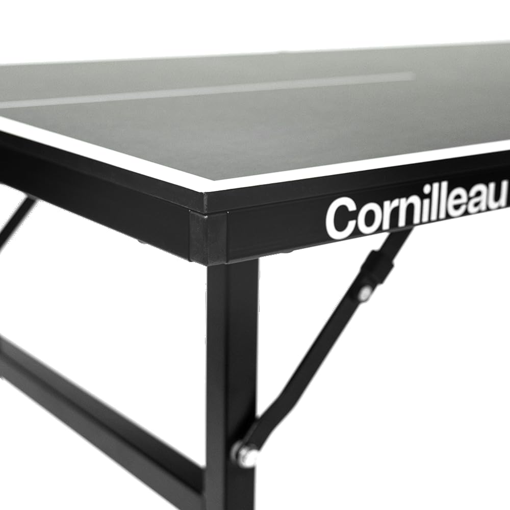 Cornilleau - Mini Table de Ping-Pong Intérieure – Table Compacte Pliable – Plateau Gris 12 mm – Idéale pour Enfants et Adultes – Facile à Ranger et à Transporter
