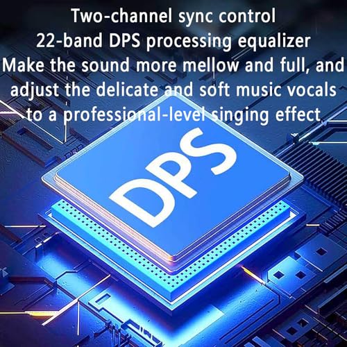 Ecualizador de audio, ecualizador gráfico estéreo de 22 bandas, montaje en rack de 1U con doble canal, 10 efectos preestablecidos, reducción automática de ruido, ecualizador HiFi para ajuste casero miniatura 4