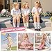 AMENLAN Girls Ruffle Crew Socks Little Kids School Uniform Cute Cotton Frilly Dress Socks 6 Pairs (Mix Color A, 3-5 Years)
