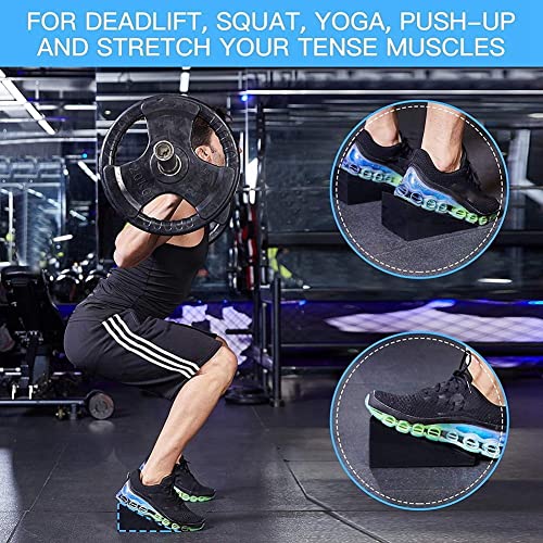 omolly 2 Pcs Yoga Block, Squat Wedge Slant Board, Calf Stretcher, Balance Pad Foam Wedge, Heel Elevated Squat Calf Raise 15x12x5cm - Image 4