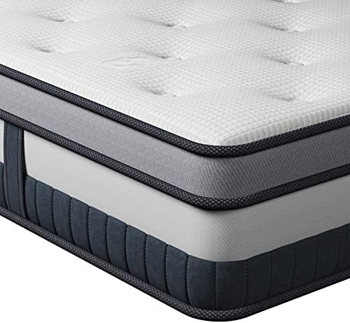Vesgantti Full Mattress 10 Inch Innerspring Multilayer Hybrid Full Size Mattress - Ergonomic Design with Memory Foam and Pocket Spring Mattress Full Size - Box Top Series Medium Firm Feel