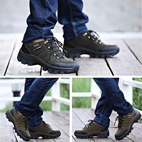 Mens Low Rise Trekking Hiking Shoes, Lightweight Outdoor Travelling Camping Climbing Shoes, Lace-Up Sports Trainers3