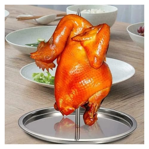 Brochette verticale en acier inoxydable durable avec socle de cuisson rigide