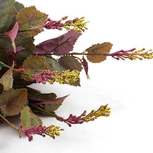 Factory Direct Craft Artificial Purple and Green Grape Leaf Bush