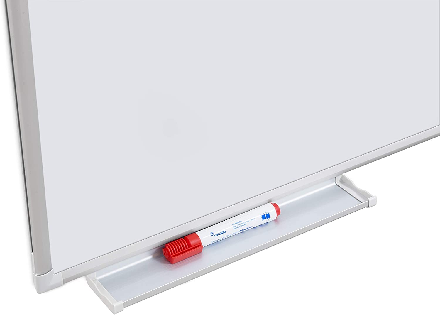 Rocada | Pizarra Blanca Magnética 60 x 90 con Marco de Aluminio | Pizarra de Pared Fácil de Borrar | Lacada con Marco de Aluminio Anonizado ! Para Escritura con Rotuladores de Borrado en Seco
