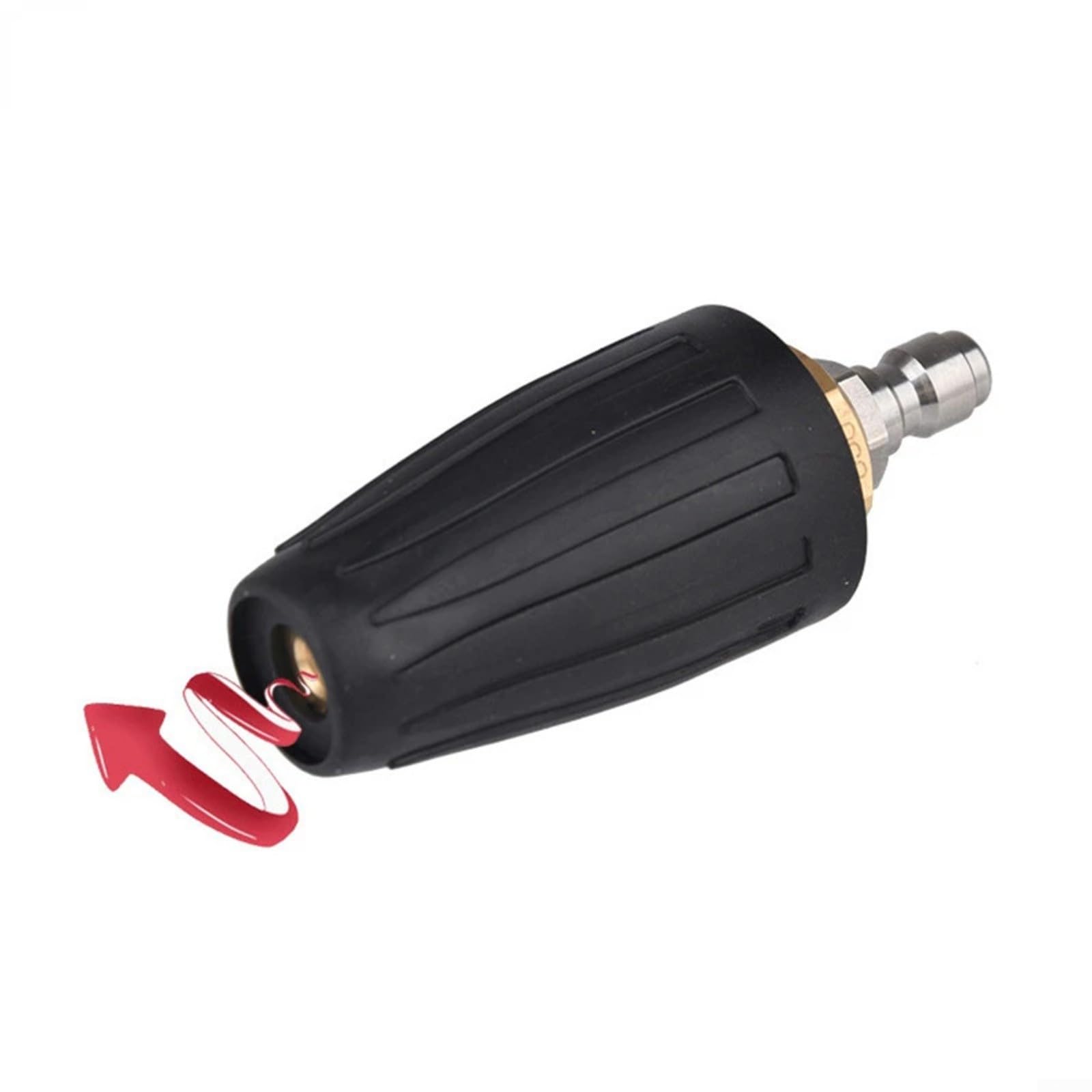 Boquilla turbo giratoria de 4000 PSI, conexión rápida, punta de acero de alta presión para limpieza resistente de entradas y patios (40 mm)