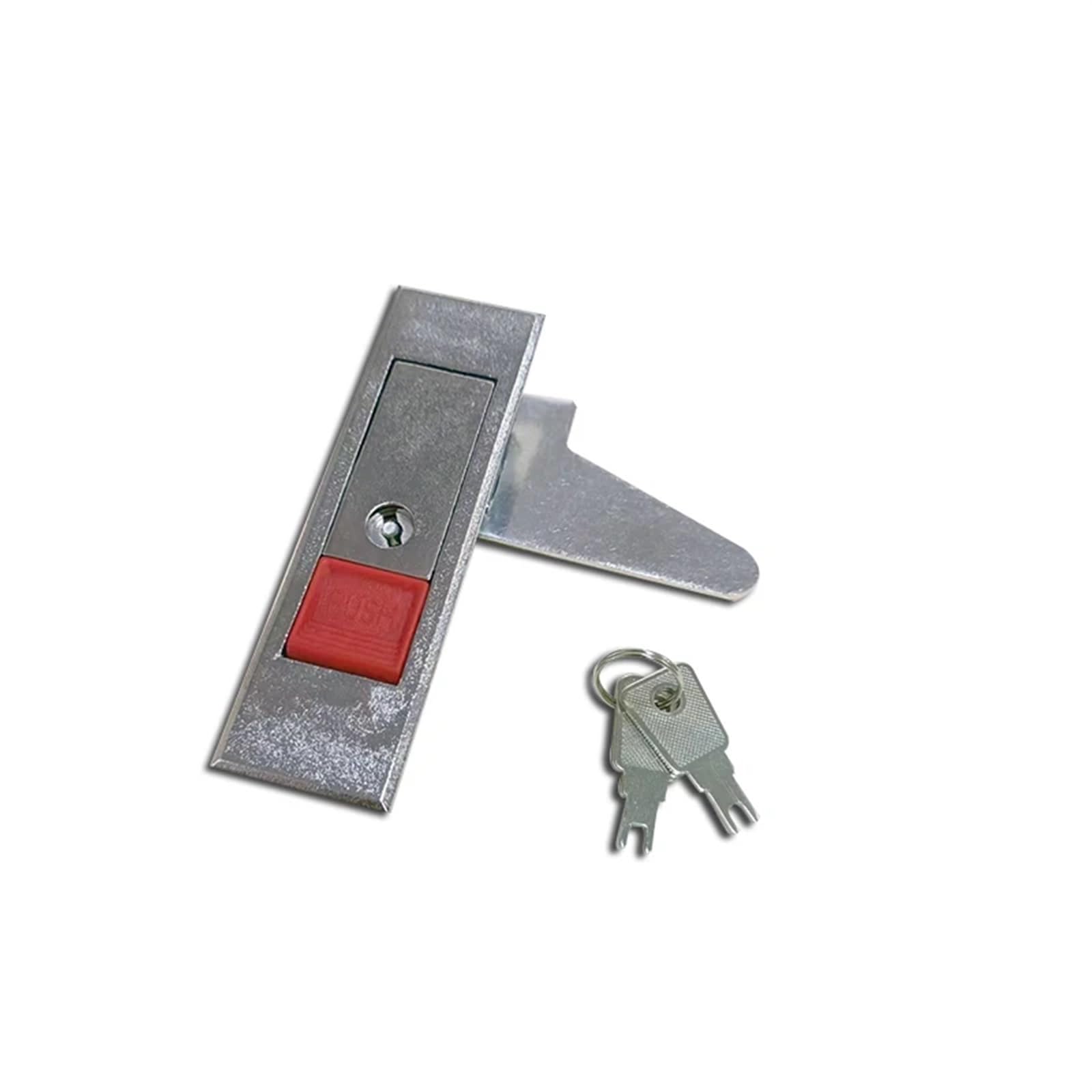 1 juego de cerradura industrial de aleación de zinc para gabinete, cerradura de buzón de correo, caja eléctrica contra incendios, cerradura de leva para puerta (blanco con llave de zinc)
