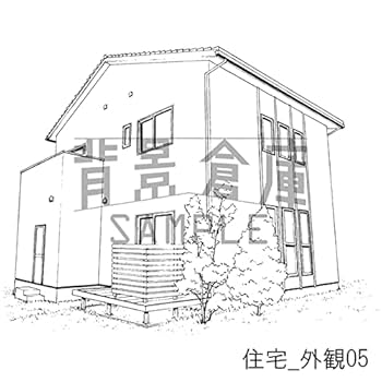 背景倉庫 漫画素材 繁華街_街並64_トーン – 背景倉庫