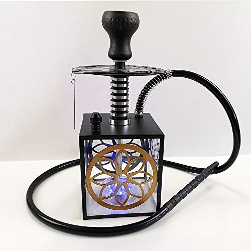 Rteanb Moderne Acryl Blase Huka Einschlauchsystem Big Smoke mit bunter LED-Licht Blase Shisha leicht zu reinigen… – Bild 3