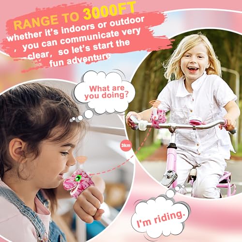 Image of Dinosaur Walkie Talkies for Kids 3 Pack, Wrist Walkie Talkie Watch Toys for Boys Girls Age 3-12, T-Rex Dino Toys Long Range Outdoor Camping Gear, Birthday Gifts Christmas Stocking Stuffers