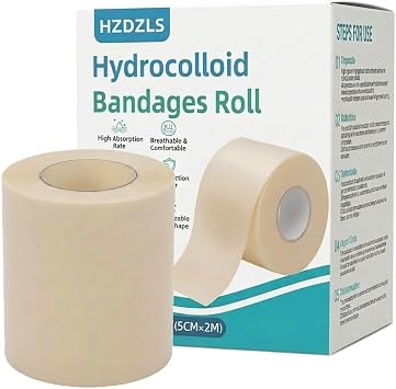 Hydrocolloid Roll 2in x 6.6ft, Self-Adhesive Dressing for Pimple Patches