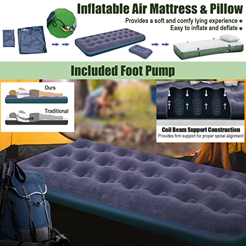 Cama carpa plegable 5 en 1 Goplus para camping 1-2 personas miniatura 5