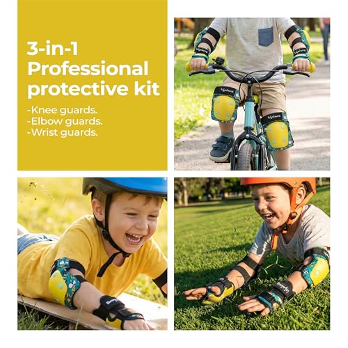 Image of Lifelong Kids Safety Protective Guard | Riding Gear for Cycling & Skating | Knee Pads for Kids, Elbow Guard, Wrist Support | Impact Protection | Yellow