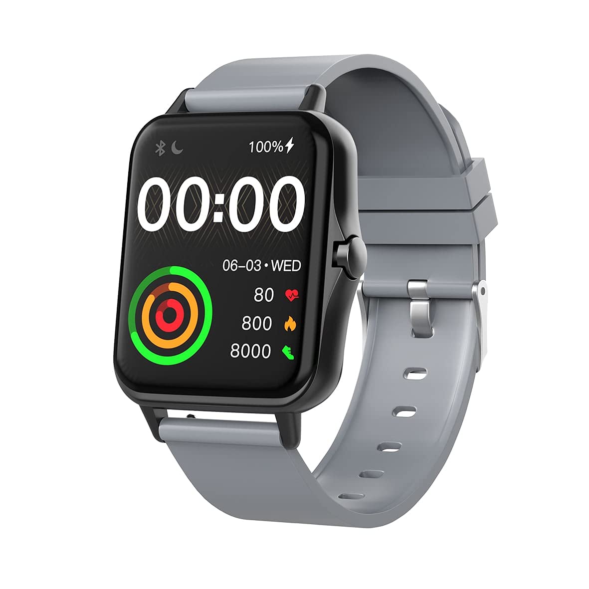 AQFITAQFIT W12 Smartwatch IP68 Water Resistant | 1.69” Full Touch Screen Display | Up to 7 Days of Battery Life | Integrated Health Check | 5.0 Bluetooth | for Men and Women(Dark Grey)