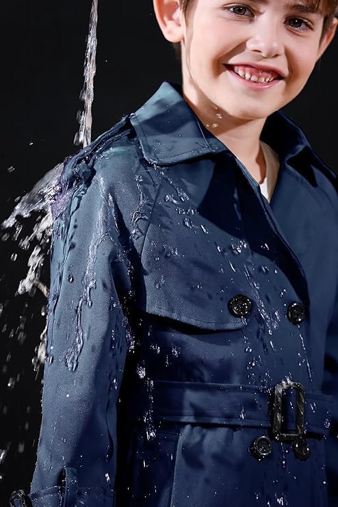 Cromoncent Kids Rain Jacket, Raincoats Lightweight Waterproof Trench Coat for Boys Girls - Image 5