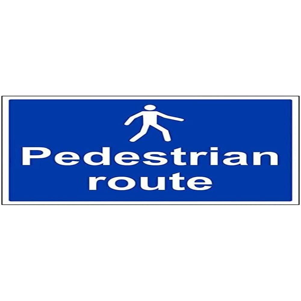 V Safety Mandatory General - Pedestrians Route - 400 x 300 mm Safety Sign