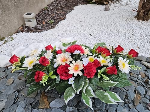 roselynexpress Composition de Fleurs artificielles lesté Ciment. Réalisé par nos Soins. Les Fleurs sont de très Bonne Tenue et qualité. Vous ne serez Pas...
