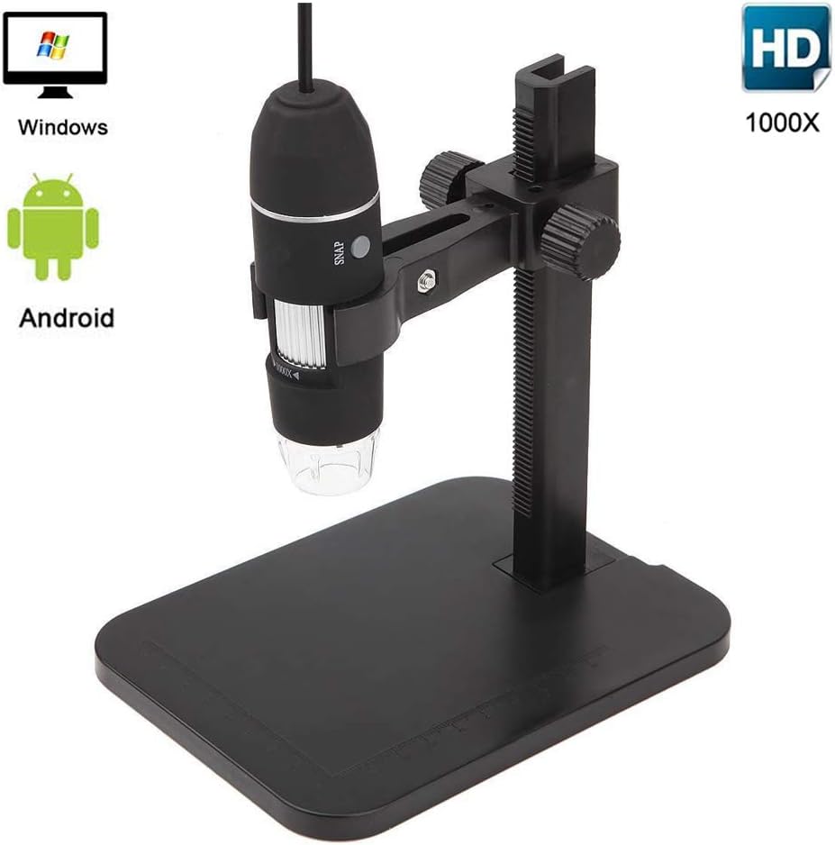 GVESS 1000X 8 LED 2MP USB Digital Microscope Endoscope Magnifier Camera+Lift Stand