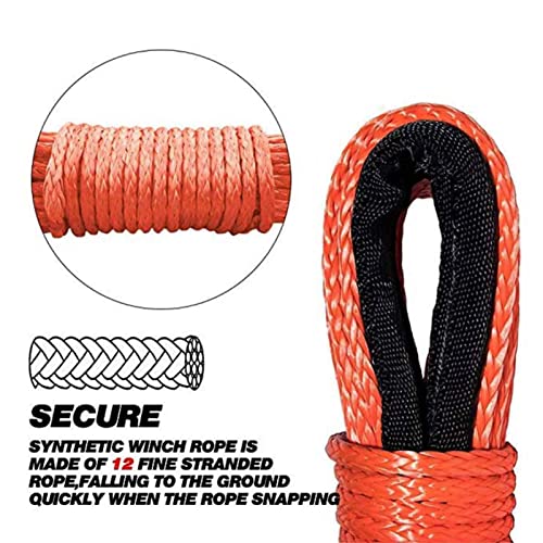 Cuerda de remolque roja de 15m y 6mm para cabrestante de coche 6