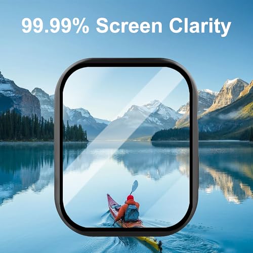 Smiling 2 Pack Case Built in Tempered Glass Screen Protector Compatible with Apple Watch Series 9/8/7 41mm - Image 4