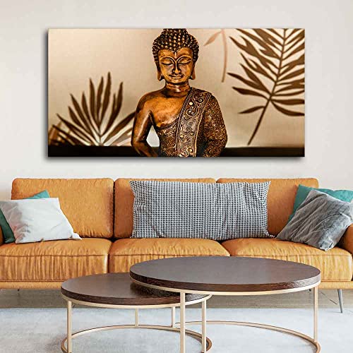 Image of VIBECRAFTS Canvas Paintings for Living Room Drawing Room Buddha In Lotus Position With Serene Smile Canvas Wall Painting Fitted With Wooden Frame For Home | Office | Gift (PTVCH 2475)