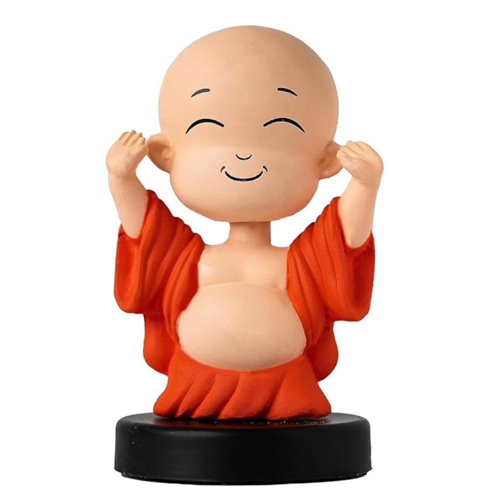Agroha Bobblehead for Car Dashboard, Office Table,Home Decor| Figurin|God Statue for Gifting Kids,Family & Friends (Happy Budha)