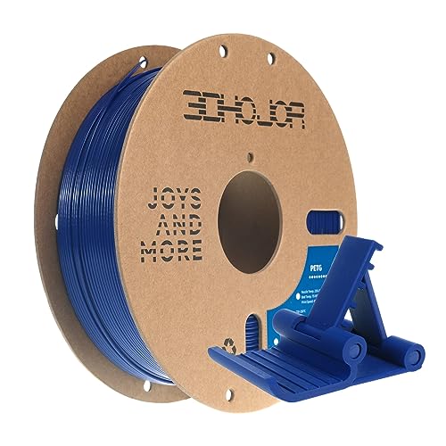 Image of 3DHoJor PETG Filament 1.75mm Solid Blue, 3D Printing Filament 1kg Spool(2.2lbs), 3D Filament 1.75mm Dimensional Accuracy + /- 0.03mm Non Tangling Non Clogging Non Stringing,Print with Most 3D Printers
