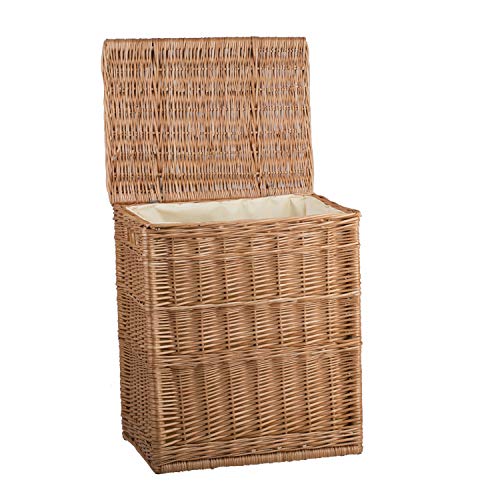 e-wicker24 Panier à linge en osier tressé pour ranger des objets et comme panier à linge ou à jouets, armoire à linge, bac à linge, en osier tressé (52...