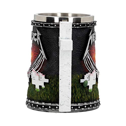 Nemesis Now Metallica-Master Of Puppets Tankard, Resin, Black, 14.5Cm #TOP3