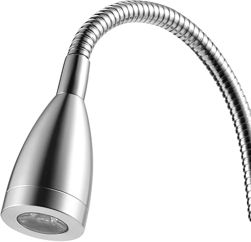 Miniatura 6 de SEWACC Luz de lectura LED para montaje en pared, 360 grados, brazo flexible, luces de pared para dormitorio, lámpara de noche con interruptor