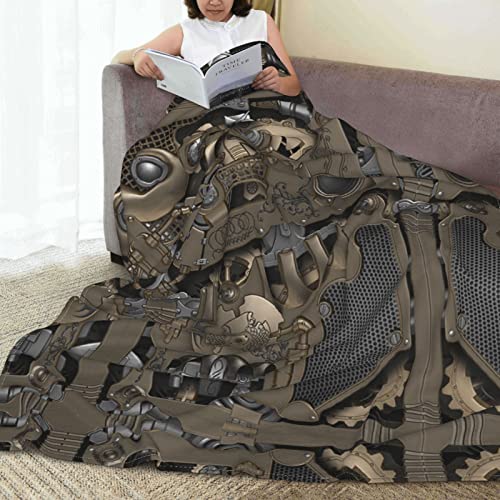 Couverture flanelle douce steampunk de qualité supérieure avec finitions soignées - 8