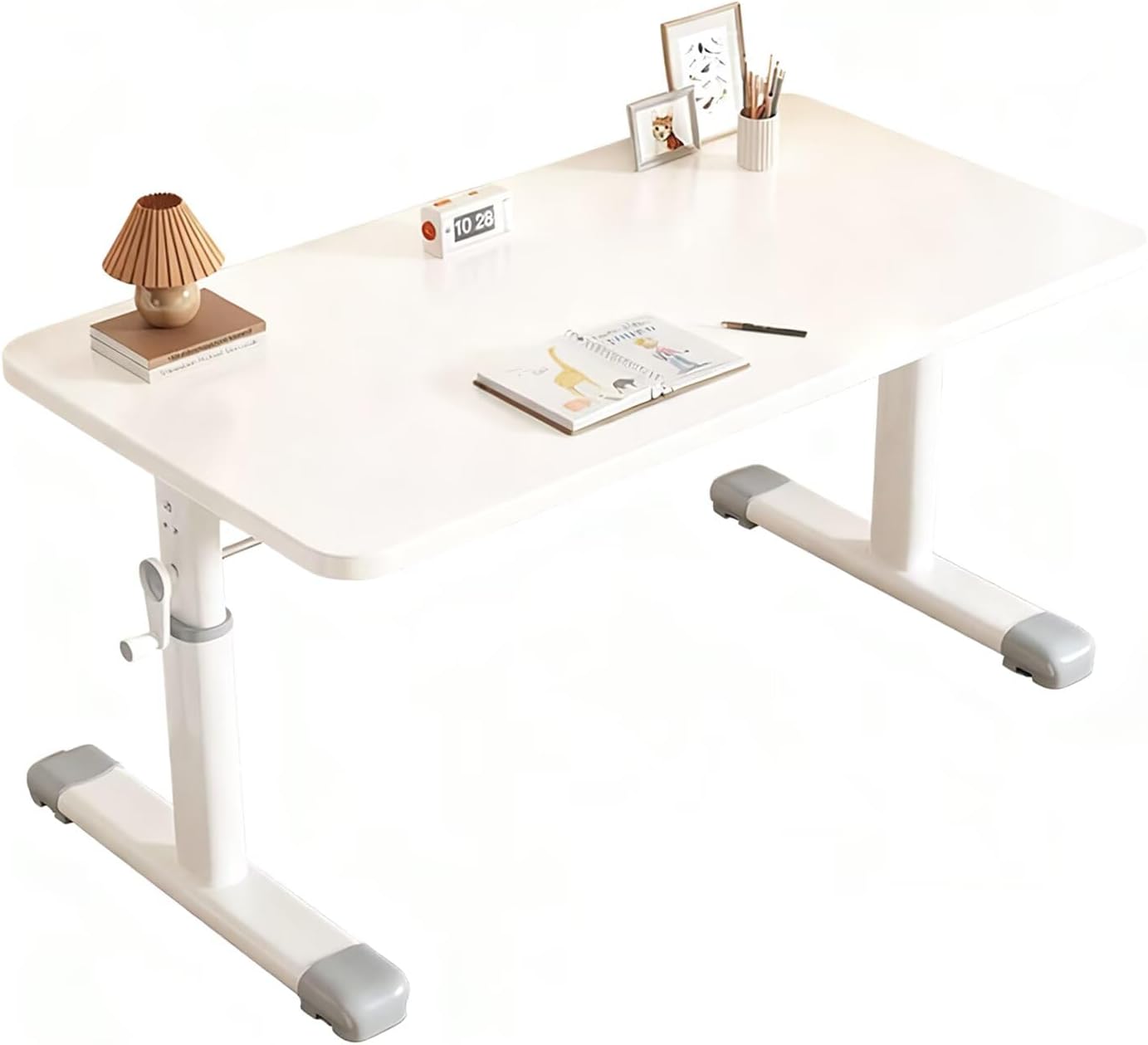 Elevation Desk, Standing Desk, Computer Desk, Study Desk, Computer Desk, Elevation Type, Telework, Space Saving, Manual Type, Width 31.5 x Depth 23.6 x Height 25.6 - 35.4 inches (80 x 60 x