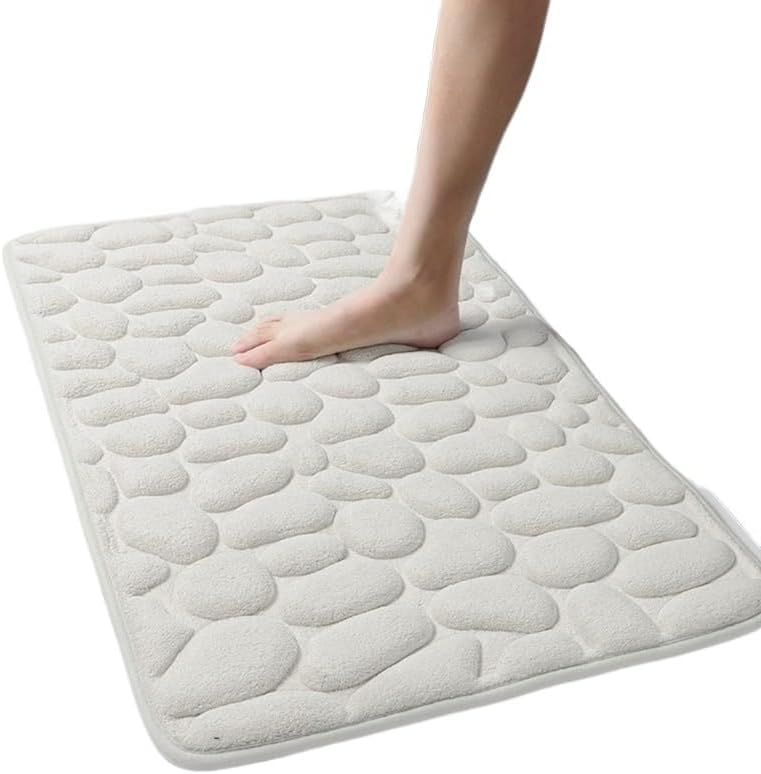 Miniatura 3 de Alfombra de Baño con Relieve De Adoquines, Felpudo Antideslizante, Para Lavabo De Bañera, Suelo Lateral, Almohadilla De Espuma Viscoelástica, Para