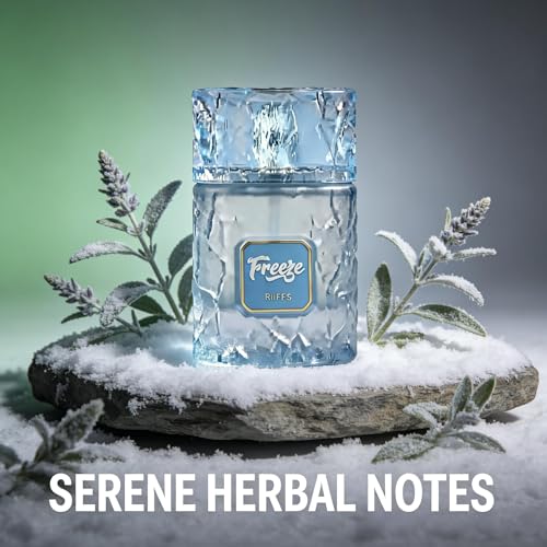Image of A CENTER Freeze Men's Cologne 100ml Fresh Icy Woody Eau de Parfum Bergamot Spearmint Cedar Scent Gift for Him