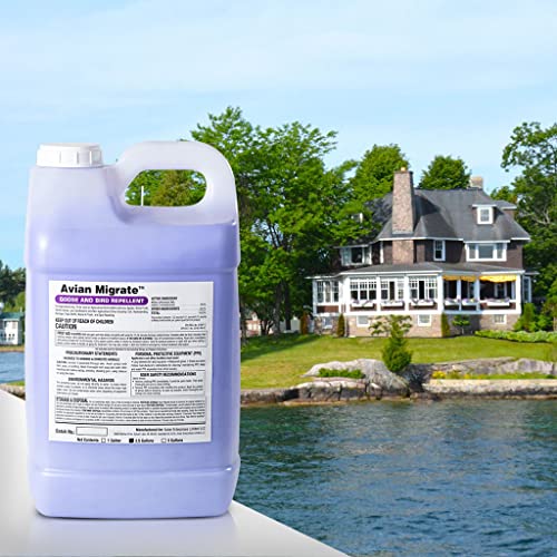Avian Migrate Goose Deterrent, 1/2 Gallon, Bird Repellent Concentrate, Geese Repellent, Non-Toxic, Made In The Usa, Removes Geese From Beaches, Yards, Ponds, Parks And Ground (64 Fl Oz) #TOP3