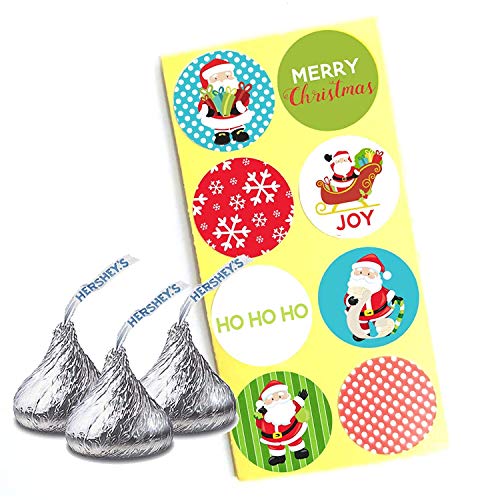 Étiquette du Père Noël pour les chocolats HERSHEY KISSES - Autocollants pour les Bonbons De La Fête De Noël - Ensemble de 240