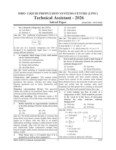Image of ISRO & DRDO Mechanical Engineering & Technical Assistant 33 Sets Solved 2026-27 English Medium