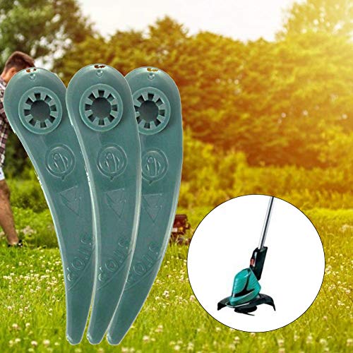 N/C Grass Trimmers,25PCS Plastic Trimmer Replacement Blades, Grass Mower Blade Universal Outdoor Brush Cutter Strimmer Head Blades for Bosch Art 26-18Li Art 23-18 Li Trimmer