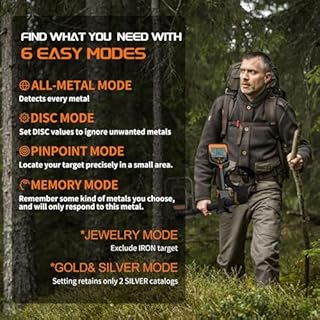 LOLARAN Metal Detector Professionale Pieghevole e Portatile, Batteria Ricaricabile al Litio, Alta Precisione per Oro e Metalli, Schermo LCD, Bobina Impermeabile, Ideale per Principianti e Esperti