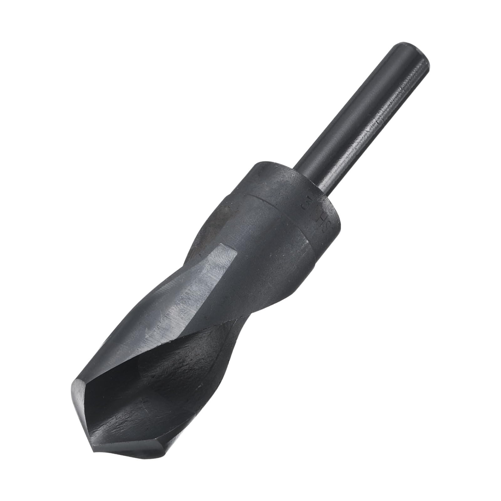 sourcing map Punta da trapano a codolo ridotto, 31 mm, rivestita in nitruro nero con gambo dritto da 1/2", in acciaio ad alta velocità, HSS 9341, punta elicoidale per acciaio inossidabile, lega,