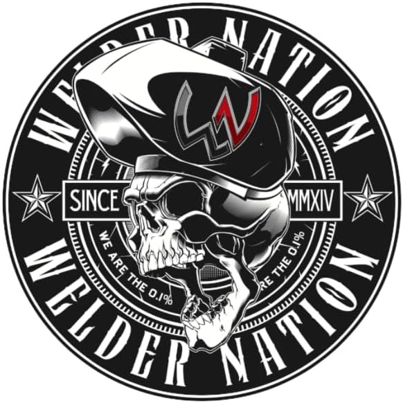 Welder Nation Stickers, UV-Resistant, Vinyl Stickers with Permanent Adhesive, Assorted Packs, for Welding Helmets, Bumper Stickers, and More