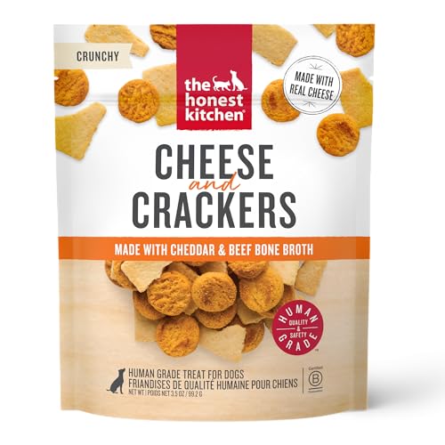 The Honest Kitchen Human Grade Dog Treats Cheese and Crackers 3.5 oz Pouch
