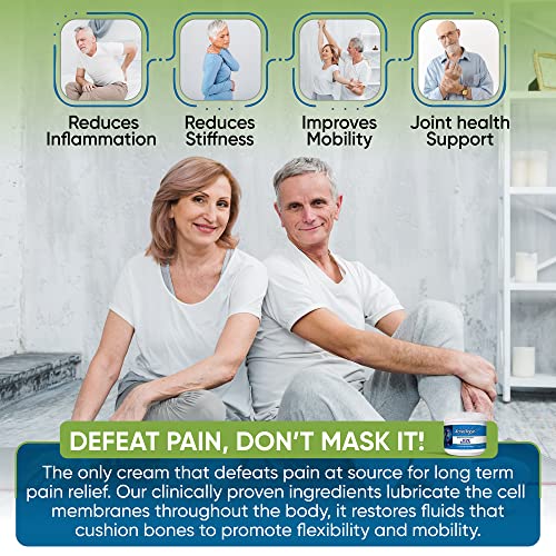 ACTIVE AGAIN Joint & Muscle Cream, 4oz | Clinically Proven for Joint Health and Mobility, Muscle, Back, Knee, Shoulder | Long Term Results| Doctor Approved | Made in USA