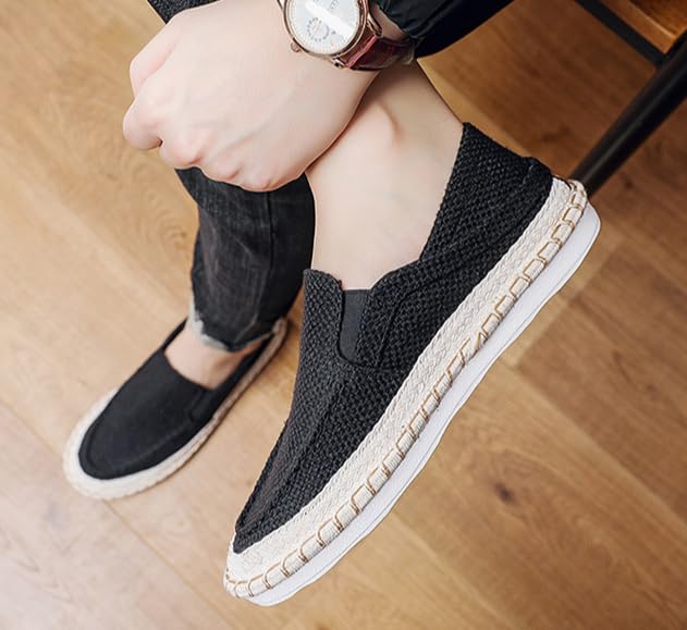 Men's Slip on Shoes, Casual Breathable Boat Sneakers with Arch Support Lightweight Mesh Beach Loafers for Driving Walking2