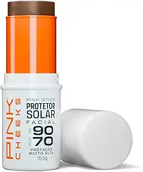 Pink Cheeks Protetor Solar Com Cor Fps90 Fpuva70 Pink Stick 60Km Ultra Pequeno