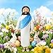 Yelakey Giant Jesus Plush 6 Ft Jesus Stuffed Doll Plushie Toy Christian Pillow Religious Decoration Gift for Christening Easter (Blue)