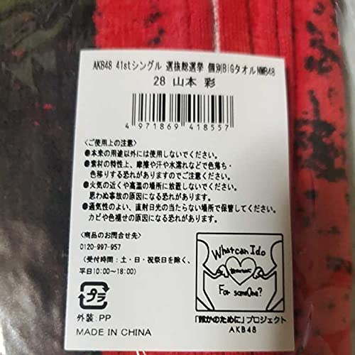 NMB48 山本彩 個別BIGタオル 推しフリースマフラー (未開封) NMB48 山本彩 個別BIGタオル 推しフリースマフラー (未開封