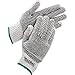 Global Industrial PVC Dot Knit Gloves, Double-Sided, Black, Medium, 1-Dozen