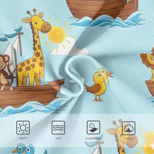 CHIFIGNO Cute Cartoon Animal Blue Briefs for Boys Breathable Cotton Underwear Toddler Boys Printed Briefs Underwear3