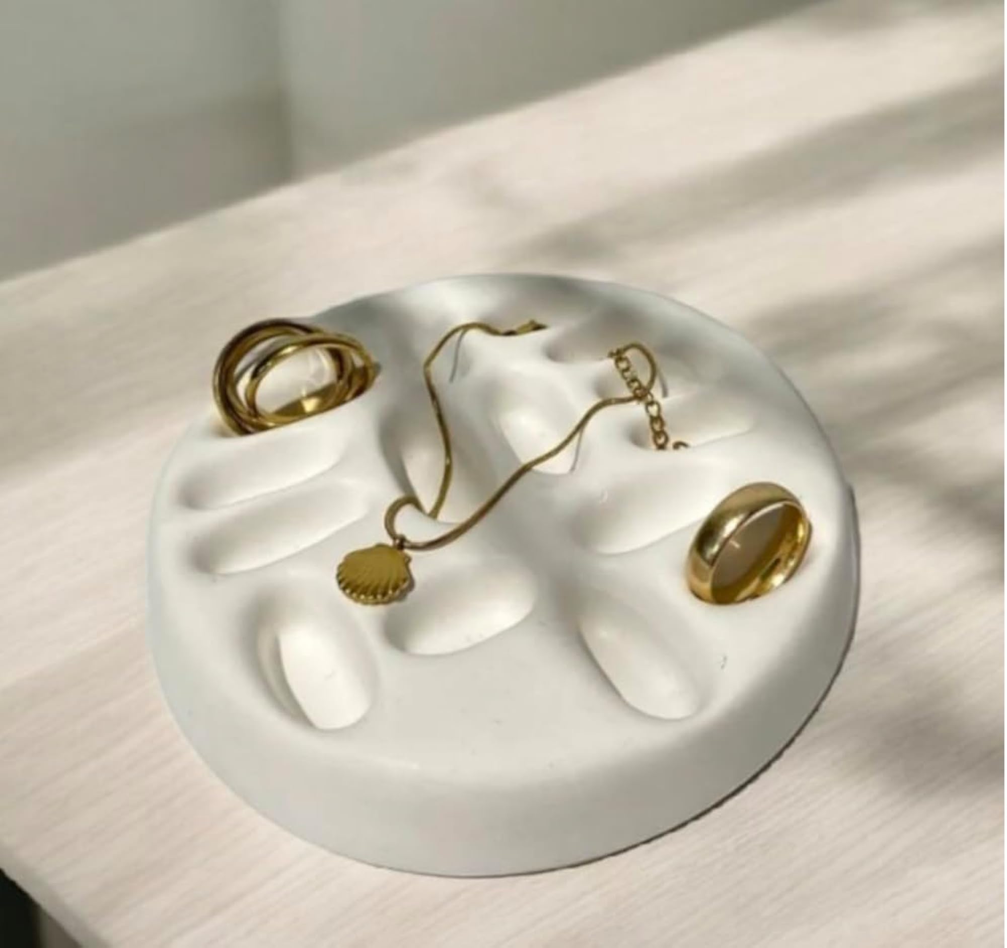 Cement Ring Tray for Minimalist Decor